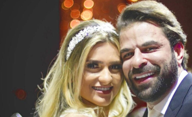 O pastor evangélico e empresário Fabiano Campos Zettel e sua esposa, Natália Vorcaro Zettel, em seu casamento, em 2018. – @fabianozettel no Instagram