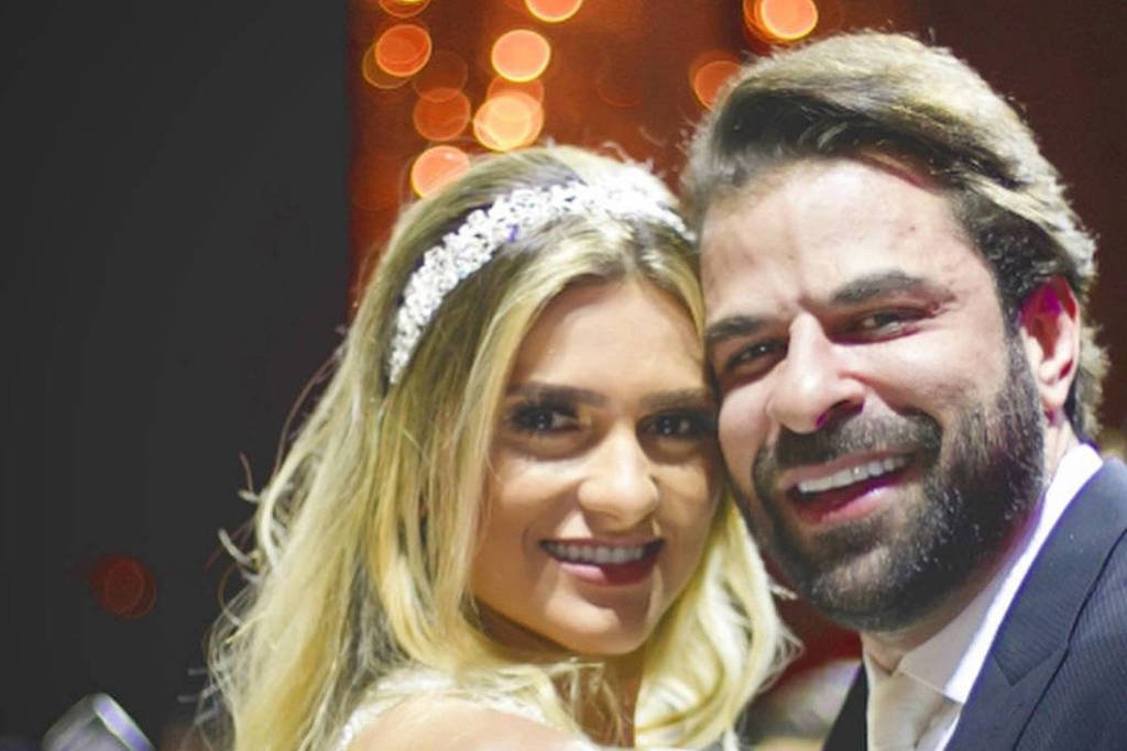 O pastor evangélico e empresário Fabiano Campos Zettel e sua esposa, Natália Vorcaro Zettel, em seu casamento, em 2018. – @fabianozettel no Instagram