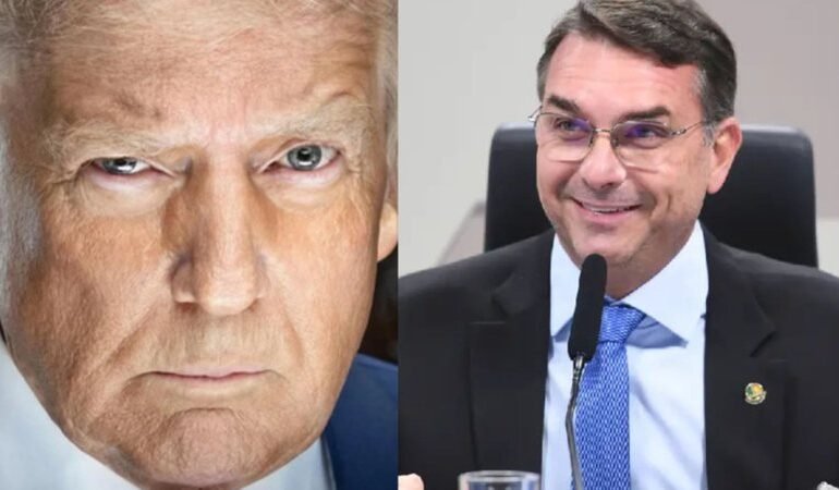 Aposta política envolve possível apoio de Trump a Flávio Bolsonaro