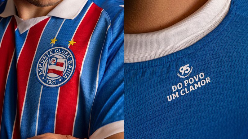Bahia lança nova camisa tricolor para 2026